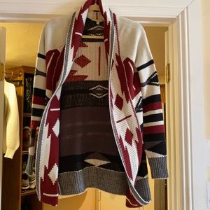 Gianni Bini Multicolor Patterned Cardigan